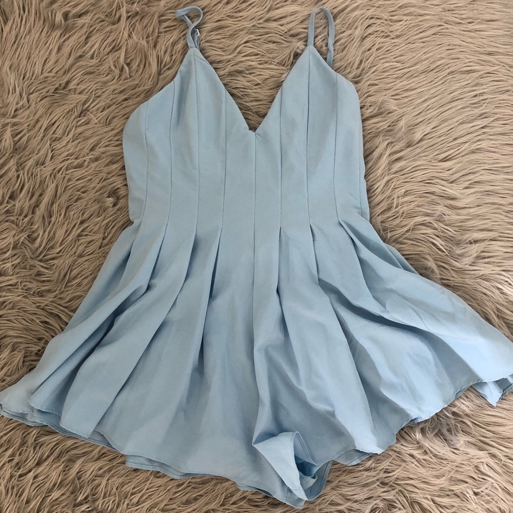 Light blue flowy romper